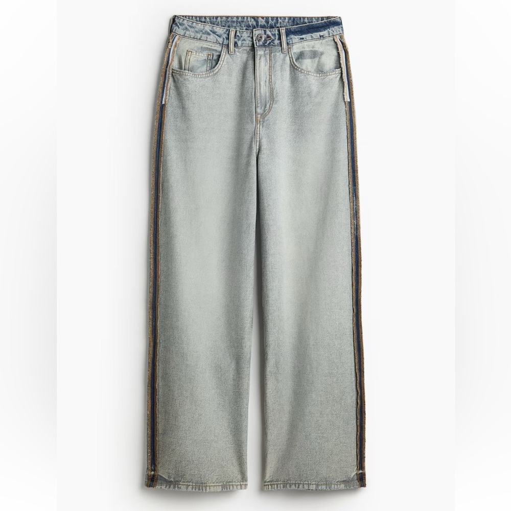 H&M Divided Size 8 Baggy Wide Low Jeans